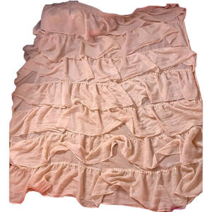 🌹 Elegant 🌹 Beige Sheer Ruffle Shower Curtain w/ Free Shower Hooks